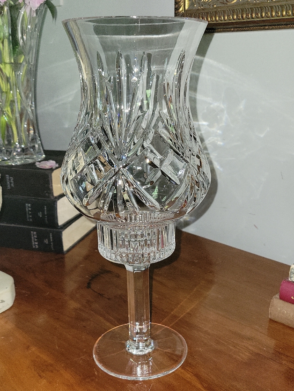 Crystal Candleholder 2 Pieces. Vintage Royal Limited Made In Czech Republic